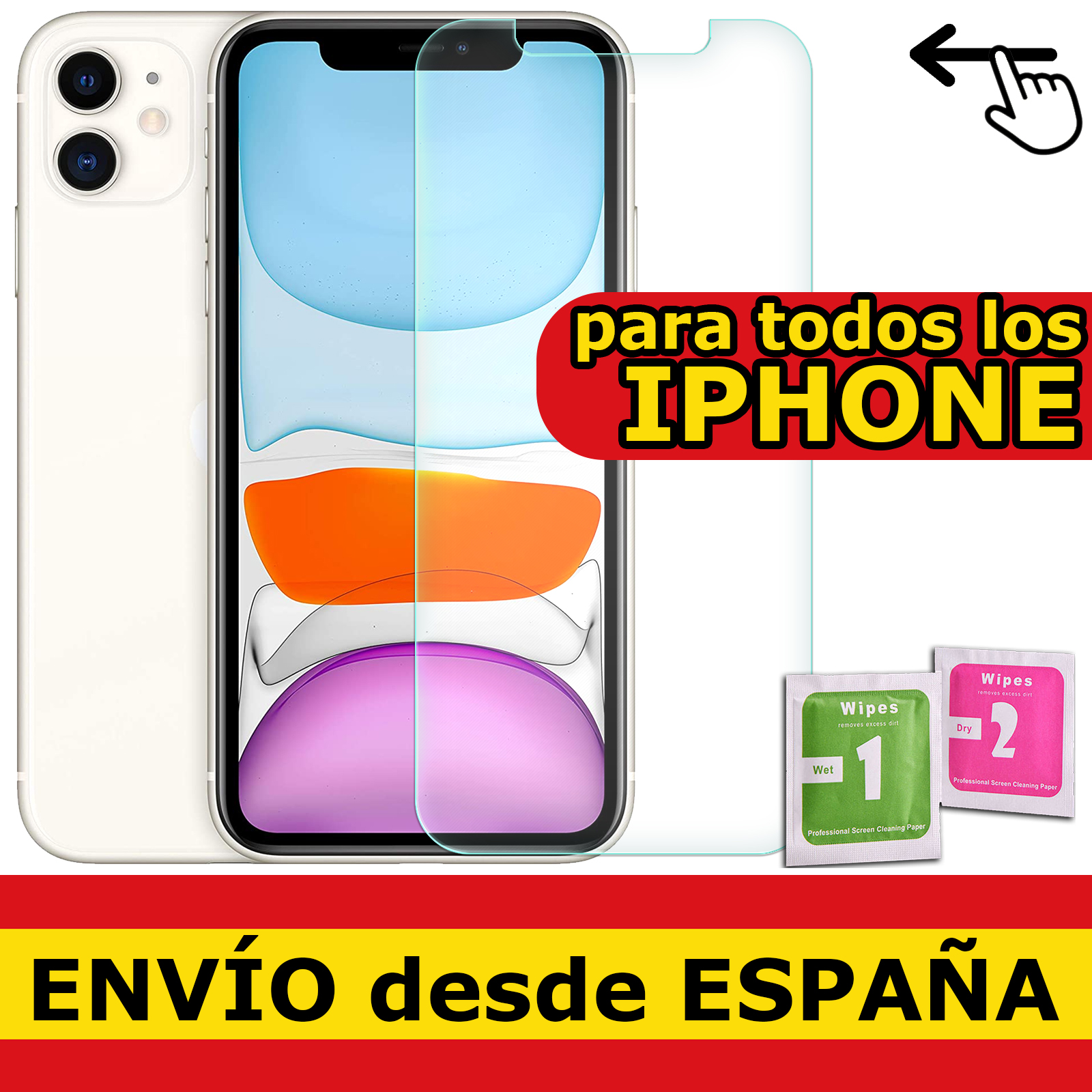 Vitre Protecteur Verre Trempé Pour  IPHONE 13/12/11/XS/XR/X/SE/8/7/6S/6/5/5S/5C/PLUS/2016/2020/2022/PRO/MAX/MINI Qualité Supérieure 9H 0.33mm n° 1