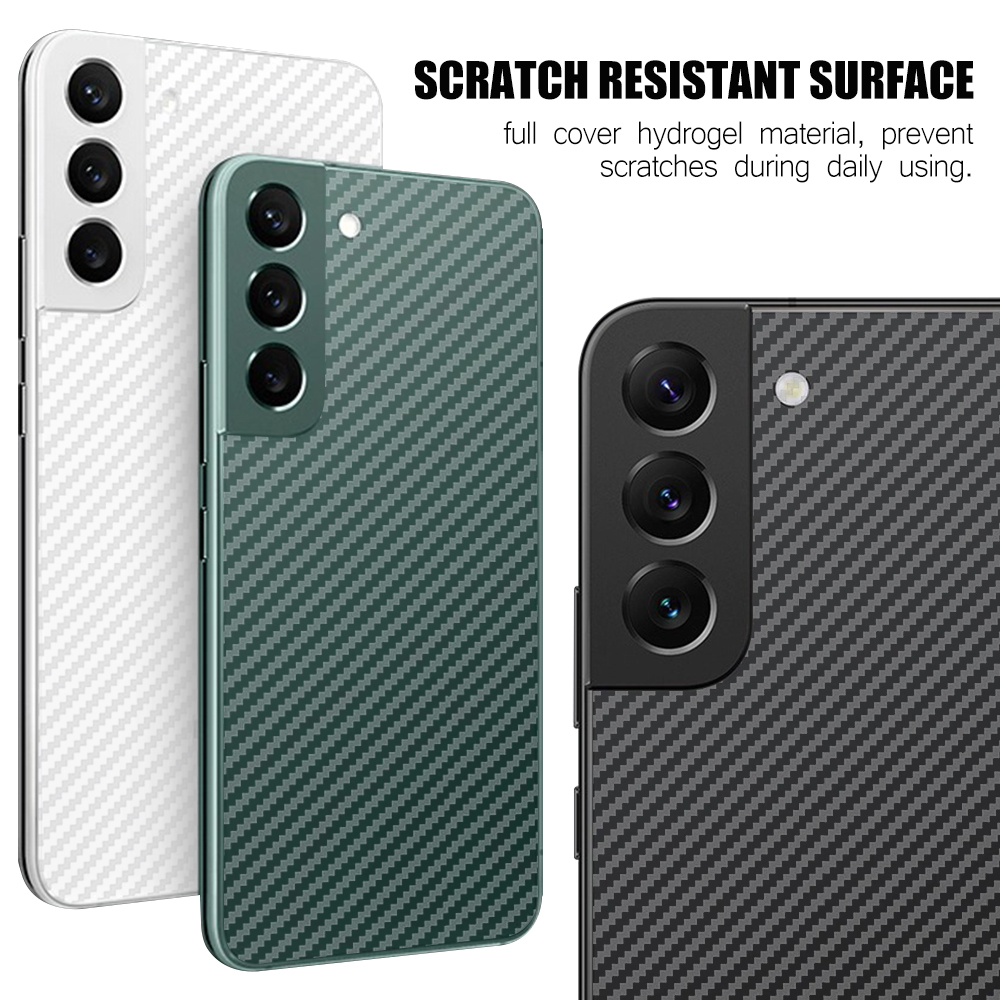 Protecteur d'écran arrière pour Samsung, autocollant en fibre de carbone, film de protection pour Galaxy A53, A73, S23, S22, Note20 Ultra, S21, S20 Plus, 3 pièces n° 3