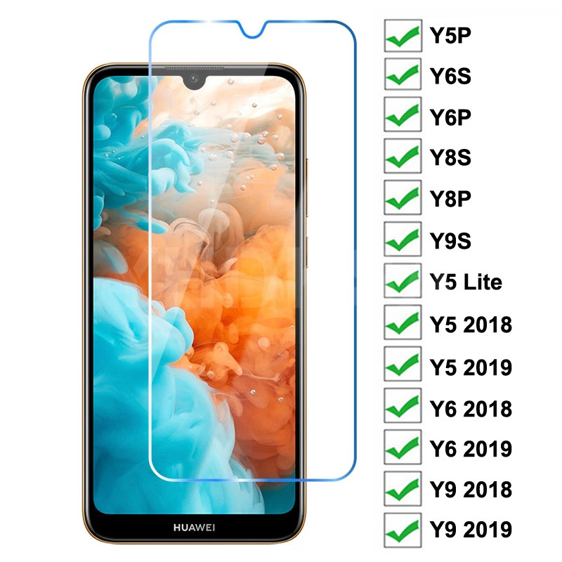 Protecteur d'écran en verre 9H Guatemala, pour Huawei Y5P Y6P Y6S Y8S Y8P Y9S Y5 Lite Y5 Y6 Y9 Prime 2018 2019 n° 1