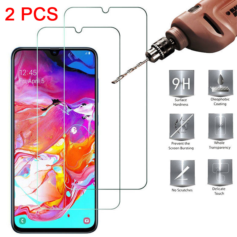 Protecteur d'écran 9H HD, 2 pièces, en verre trempé, pour Samsung Galaxy A50 A40 A30 A10E A20E A90 A80 A70 A60 A2 Core n° 1