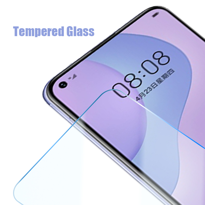 Protecteur d'écran en verre pour Huawei, 4 pièces, pour modèles P40, P30, P20 Mate, 20 Lite, P Smart, Z 2021, Y7, Y6 2019, Honor 20, 10, 50 Lite, 8X, X8 n° 5