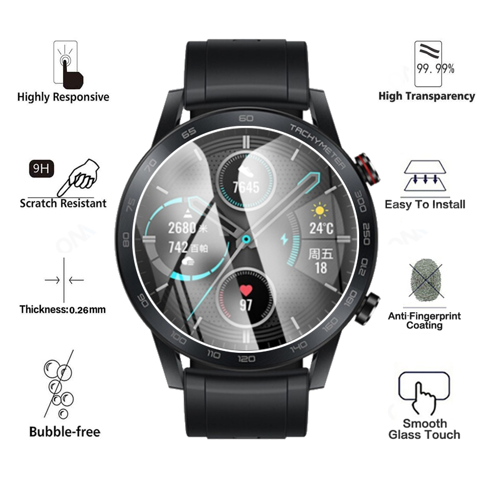 Film protecteur en verre trempé de qualité supérieure 9H, pour Huawei Honor Watch Magic 2 46mm, pour montre intelligente, accessoires n° 3