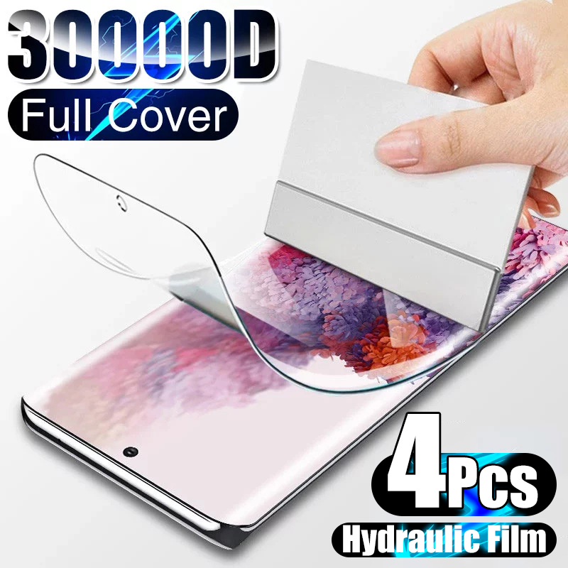 Protecteur d'écran en film hydrogel pour Samsung Galaxy, S10, S20, S9, S21, S22, S23 Plus, Ultra FE, Note 20, 8, 9, 10, 4 pièces n° 1