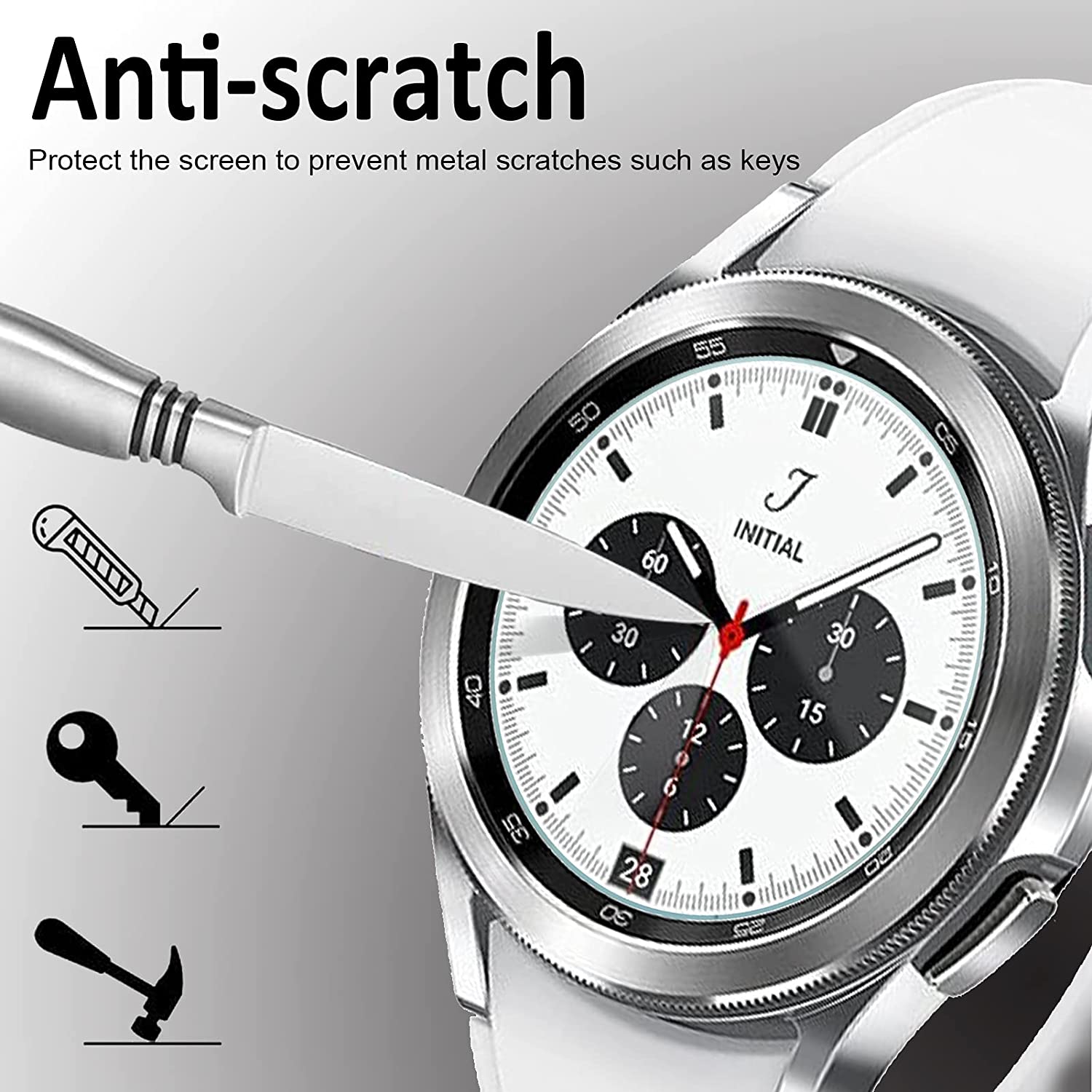 Protecteur d'écran pour Samsung Galaxy Watch 4 Classic, verre du Guatemala, anti-rayures, irritation, 42mm, 46mm, ic1, 2, 3, 4, 5 pièces n° 4