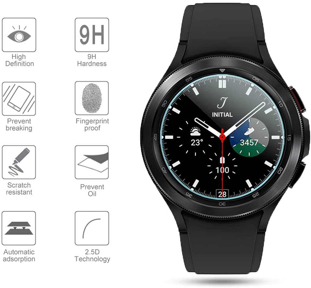 Protecteur d'écran pour Samsung Galaxy Watch 4 Classic, verre du Guatemala, anti-rayures, irritation, 42mm, 46mm, ic1, 2, 3, 4, 5 pièces n° 6