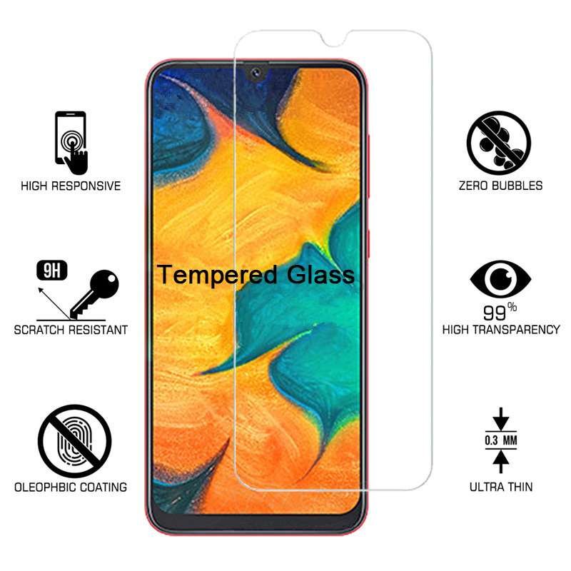 Protecteur d'écran 9H HD, 2 pièces, en verre trempé, pour Samsung Galaxy A50 A40 A30 A10E A20E A90 A80 A70 A60 A2 Core n° 2