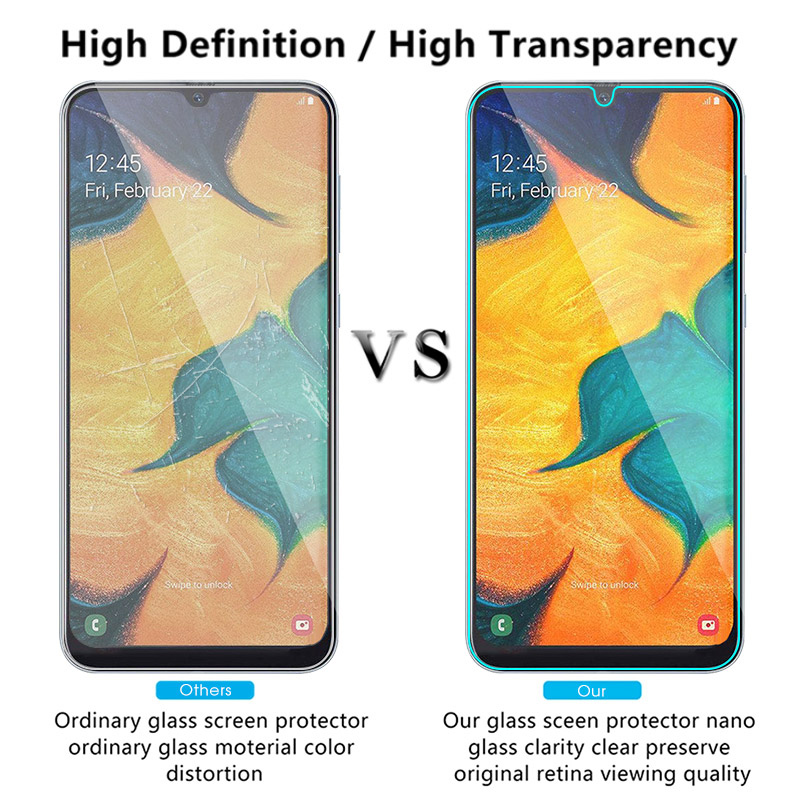 Protecteur d'écran 9H HD, 2 pièces, en verre trempé, pour Samsung Galaxy A50 A40 A30 A10E A20E A90 A80 A70 A60 A2 Core n° 4