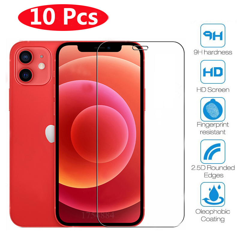 Film Protecteur d'Écran en Verre pour iPhone, Couverture Complète, Guatemala, 12 14 13 11 Pro Poly X XS Max 6s 7 8 Plus 5 5s SE 2020, 10 Pièces n° 1