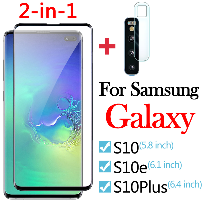 S10plus Protecteur D'écran 2in1 Pour samsung galaxy s10e En Verre Trempé s 10 e plus 10e 10s 10plus Avec Lentille De Caméra Film Protecteur n° 2