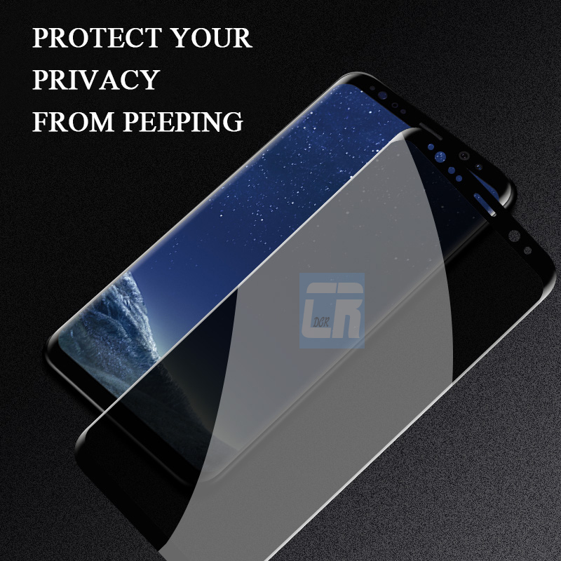 Protecteur d'écran 3D Anti-espion pour Samsung Galaxy, en verre trempé entièrement incurvé pour modèles S20, S10, S9, S8 Plus, Note 8, 9, 10 Plus n° 3