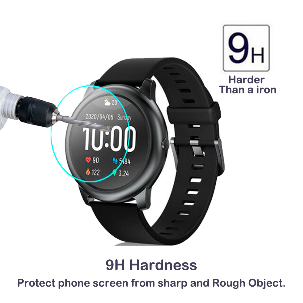 Haylou – protecteur d'écran pour montre intelligente, 2 pièces, en verre trempé 2.5D HD clair anti-rayures pour Xiaomi Haylou LS05 9H n° 3
