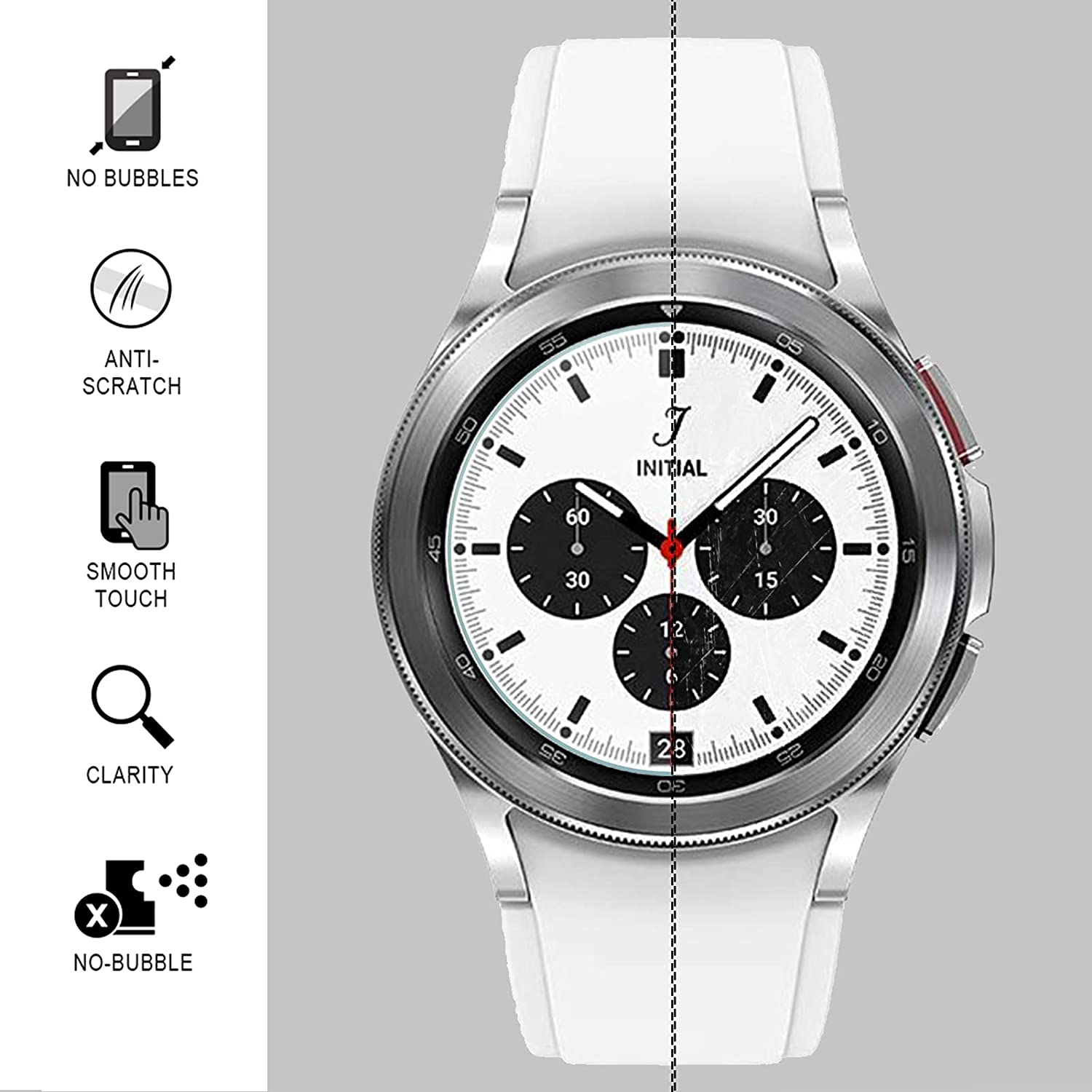 Protecteur d'écran pour Samsung Galaxy Watch 4 Classic, verre du Guatemala, anti-rayures, irritation, 42mm, 46mm, ic1, 2, 3, 4, 5 pièces n° 3