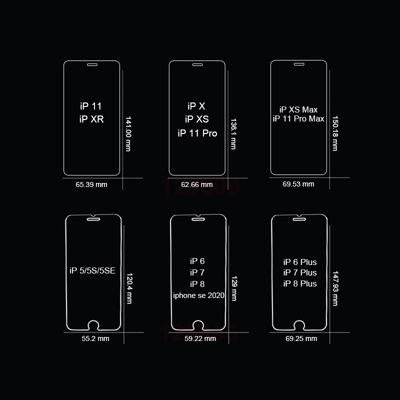 Film Protecteur d'Écran en Verre pour iPhone, Couverture Complète, Guatemala, 12 14 13 11 Pro Poly X XS Max 6s 7 8 Plus 5 5s SE 2020, 10 Pièces n° 6