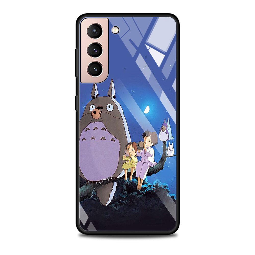 Studio Ghibmovies-Coque en verre Totoro Guatemala, étui pour Samsung Galaxy S23 S22 S21 S20 FE Ultra S10 S9 S8 Plus Note 20Ultra 10Plus n° 4