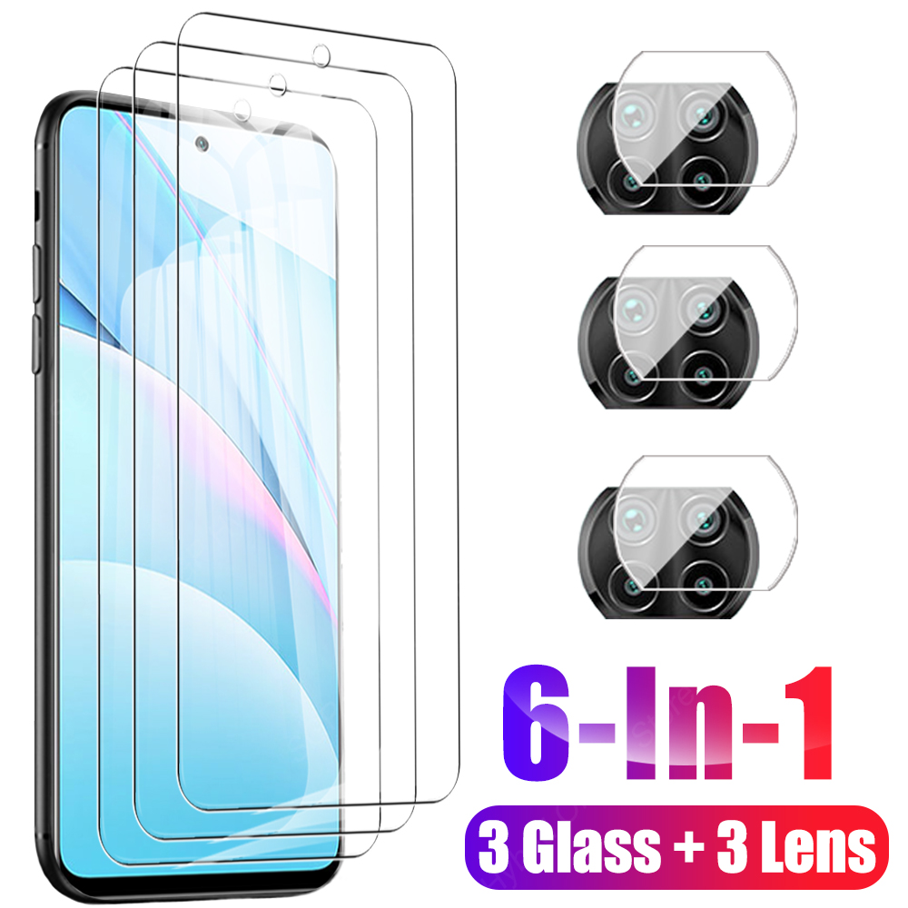 Protecteur d'écran 6 en 1 pour Xiaomi Mi 10 T Lite 5G, verre Guatemala, objectif d'appareil photo 10 T Lite ata 10tlite 10tlite, film de protection n° 1