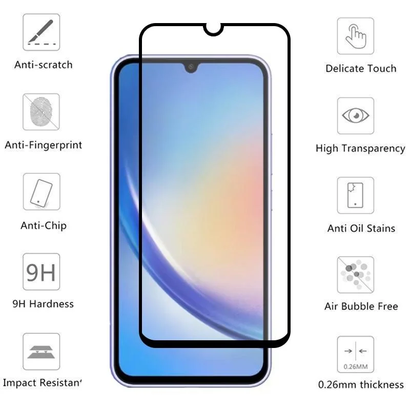 Protecteur d'écran transparent HD pour Samsung Galaxy, A14, A04, A04e, verre Guatemala, A24, A34, A54, F14, M14, 4G, 5G Film, 2 pièces n° 2