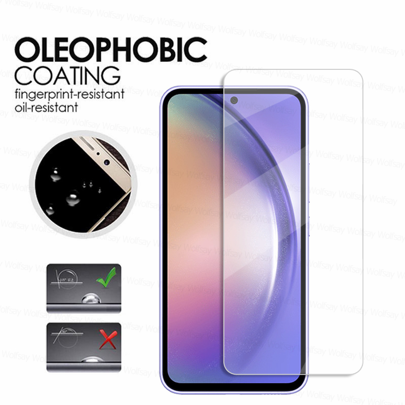 Protecteur d'écran pour Samsung Galaxy A54 5G, 2 ou 4 pièces, en verre trempé à colle complète, pour modèles A04S, A14, A24, A34 n° 3