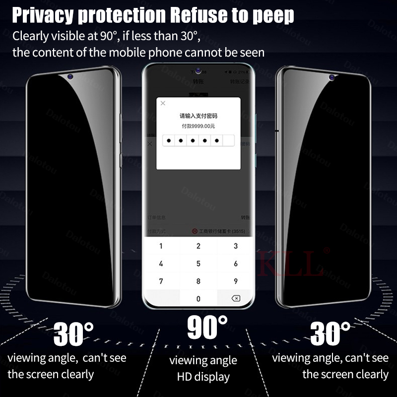 Film Hydrogel Anti-espion pour Samsung Galaxy S22 Ultra, Protecteur d'Écran de Confidentialité, S21, S20 Plus, FE, A73, A53, A13, A33, A72, A52, Note 20, 10 n° 3