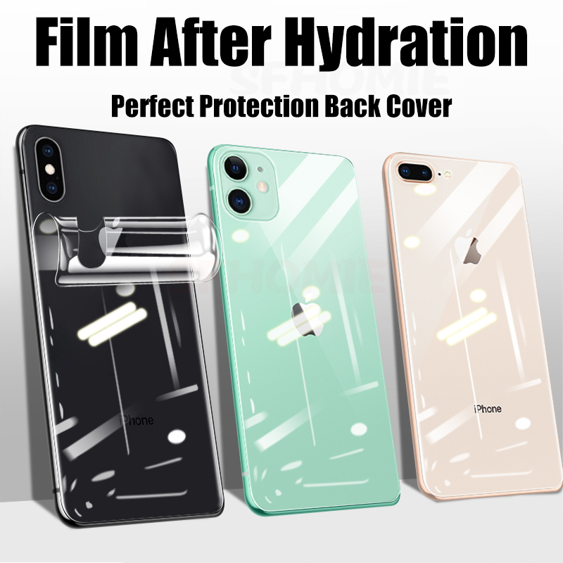 Film Hydrogel pour iPhone, Protecteurs d'écran pour iPhone 11, 12, 13, 14 Pro Max, 6, 7, 8 Plus, Film arrière en poly XS MAX, Pas de verre, 4 pièces n° 6