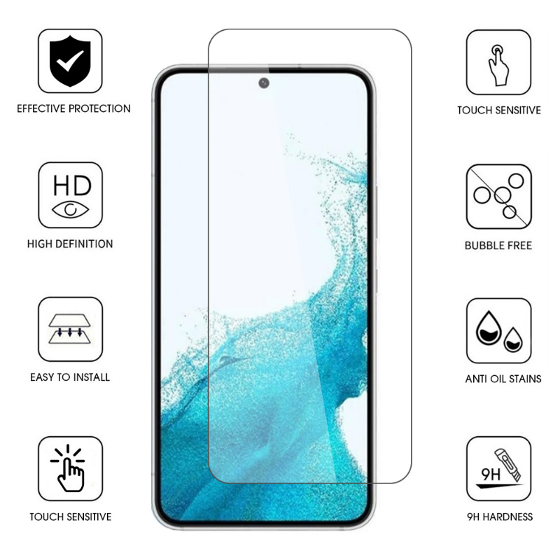 Film de protection en verre 4 en 1 pour Samsung Galaxy S23, S23 + Plus, 5G, écran, objectif d'appareil photo, Guatemala n° 5