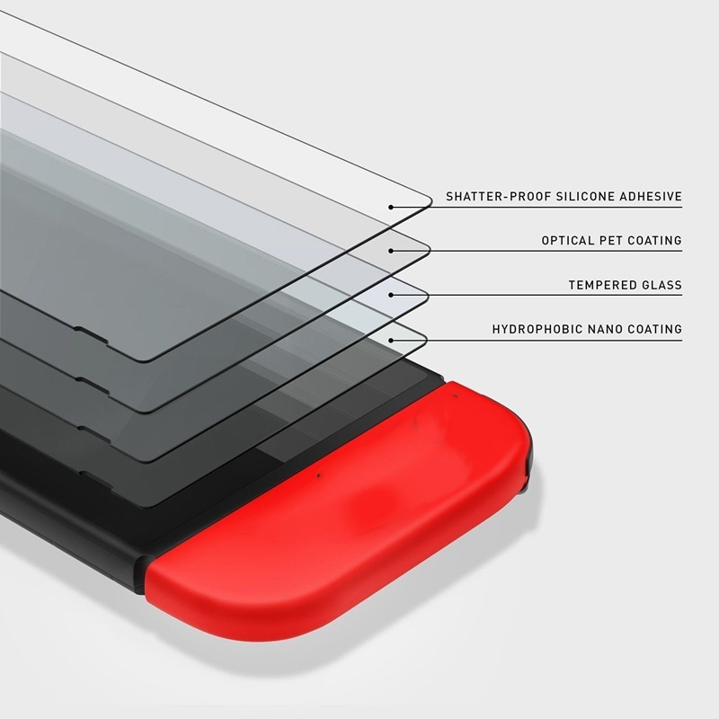 Protecteur d'écran pour nintendo Switch Lite, 1 à 4 pièces, Film en verre trempé OLED, accessoires n° 4