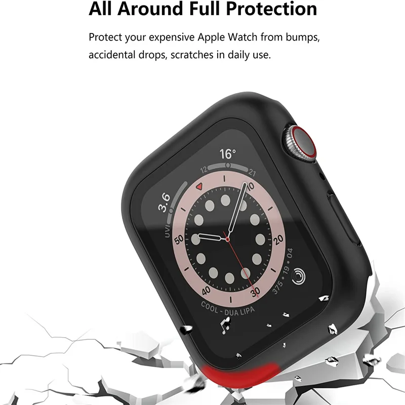Coque de protection d'écran PC Bumper, verre du Guatemala, coque pour Apple Watch 9, 8, 7, 41mm, 45mm, 44mm, 40mm, 42mm, 38mm, iWatch Series 6, 4, 3, SE n° 3