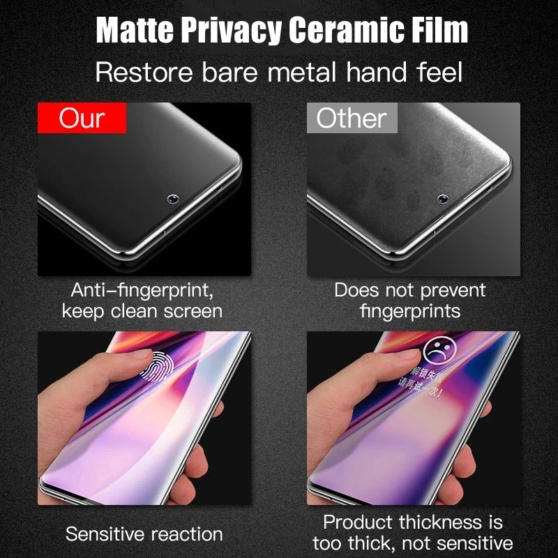 Protecteurs d'écran de confidentialité en céramique pour Samsung, film anti-espion pour Galaxy S21, S20, S22, S23 Ultra FE, Note 20, 9, 8, 10, S8, S9, S10 Plus, 256 n° 5