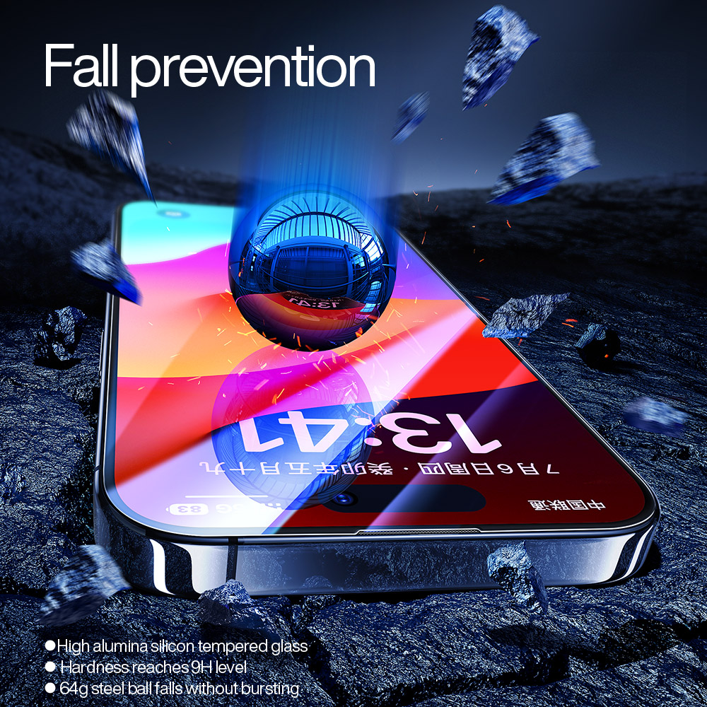 SmartSAFFull-Protecteur d'écran anti-lumière bleue, couverture en verre guatémaltèque, pour iPhone 15 Pro Max 15 Pro 15 Plus HD n° 5