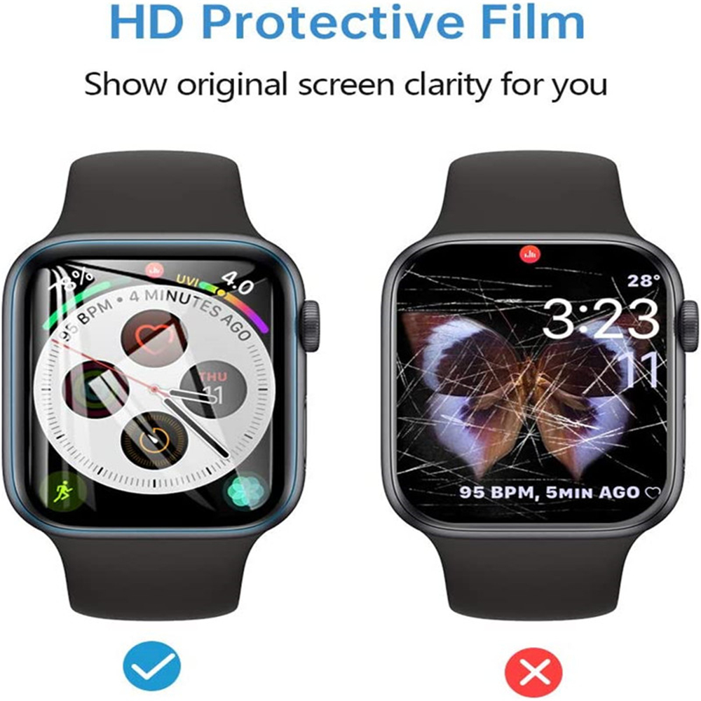 Protecteur d'écran pour Apple Watch, Film de protection en verre HD, iWatch 6, SE, 5, 4, Série 7, 8, 44mm, 40mm, 45mm, 41mm, 38mm, 42mm n° 3