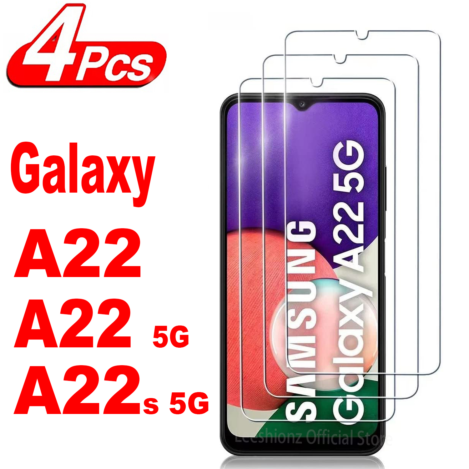 2/4Pcs Verre Protecteur D'écran Pour Samsung Galaxy A22 A22s 5G A22-5G Guatemala Film De Verre n° 1