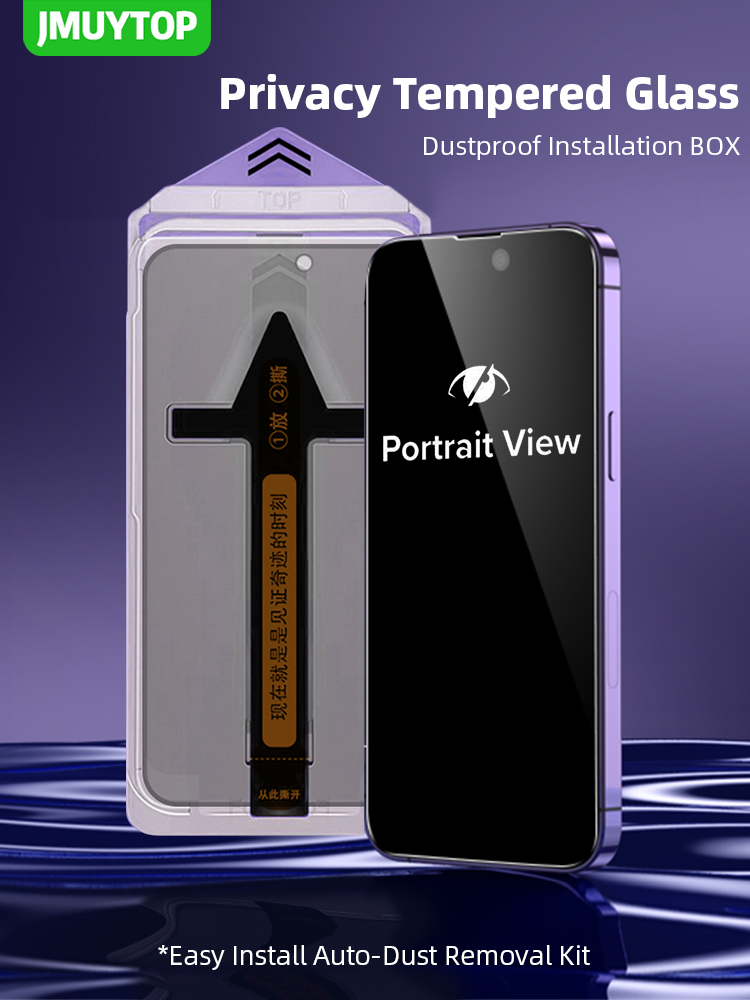 Protecteur d'écran pour iPhone, protection complète contre la poussière, Film en verre trempé HD 2,5d avec bords, pour modèles 13, 14 Pro Max Plus n° 1