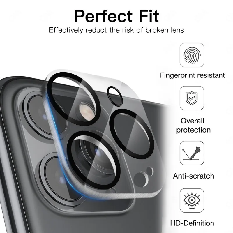 Protecteur d'écran en verre 6 en 1 pour iPhone 15 Pro Max 15 Plus, protection arrière avec lentille d'appareil photo n° 4