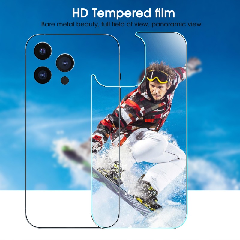 Film de protection 3 en 1 en verre guatémaltèque pour iPhone 15 Pro Max, protecteur d'écran avant et arrière avec caméra n° 5
