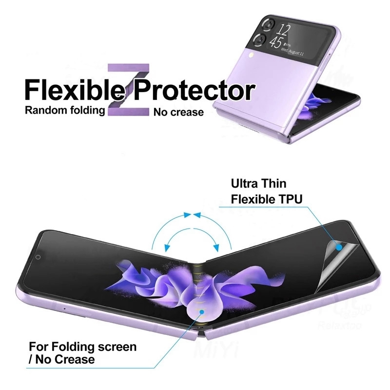 Film protecteur d'écran HD en hydrogel pour Samsung Galaxy Z Flip4, film de protection souple pour téléphone Z Flip3 et Flip4, 2 pièces n° 4