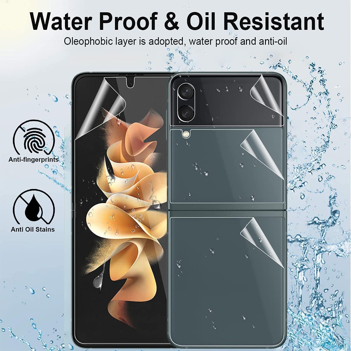 Film hydrogel transparent 256 pour Samsung Galaxy Z Flip 3 4 5, protecteur d'écran pour Samsung ZFLIP3 zflip 4 Flip5, 3 pièces n° 3