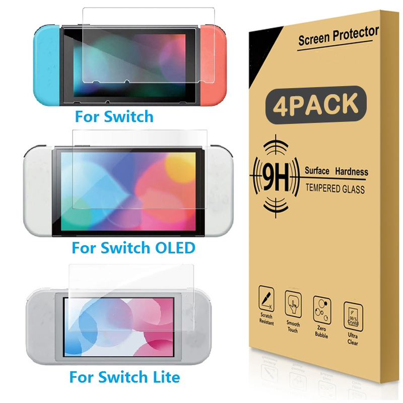 Protecteur d'écran pour nintendo Switch Lite, 1 à 4 pièces, Film en verre trempé OLED, accessoires n° 1