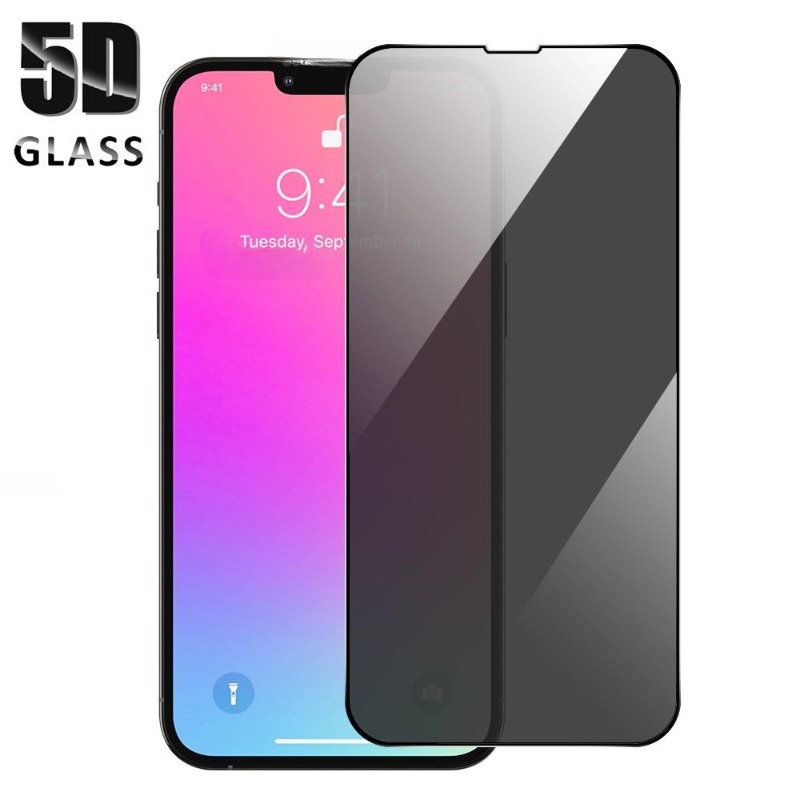 Protecteur d'Écran Incurvé 5D en Verre Anti-espion pour iPhone, Accessoire de Confidentialité pour Modèles 13 Pro Max, 12 Mini, 11, 14 Pro Max, 2 Pièces n° 1