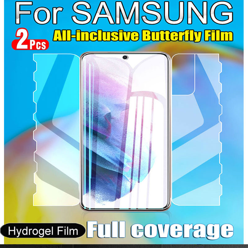 Protecteurs d'écran papillon pour Samsung, film hydrogel, Galaxy S23, S22, S21, S20 Ultra FE, S8, S9, S10, Note 8, 9, 10, 20 Plus, 360, 4 pièces n° 2