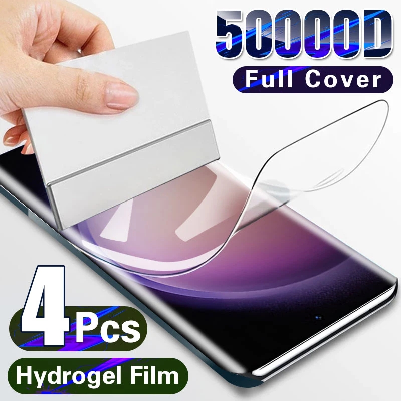 Film protecteur d'écran hydrogel pour Samsung Galaxy, S23, S20, S21, S22 Plus Ultra FE, Note 20, 9, 10 Plus, A52S, A30, A53, A51, A50, A21S, 4 pièces n° 1