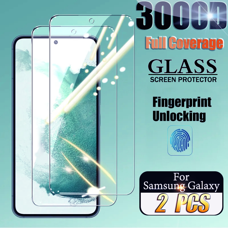 Protecteur d'écran en verre pour Samsung Galaxy S23, S22, S21 Plus, FE, Note 20, déverrouillage des empreintes digitales, Film en verre S 23, 22, 5G, Guatemala, 2 pièces n° 1