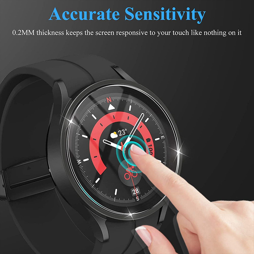Protecteur d'écran en verre guatémaltèque pour Samsung Galaxy Watch 5 Pro, film de protection, anti-rayures, 40mm, 44mm, 45mm, 5/4 n° 5