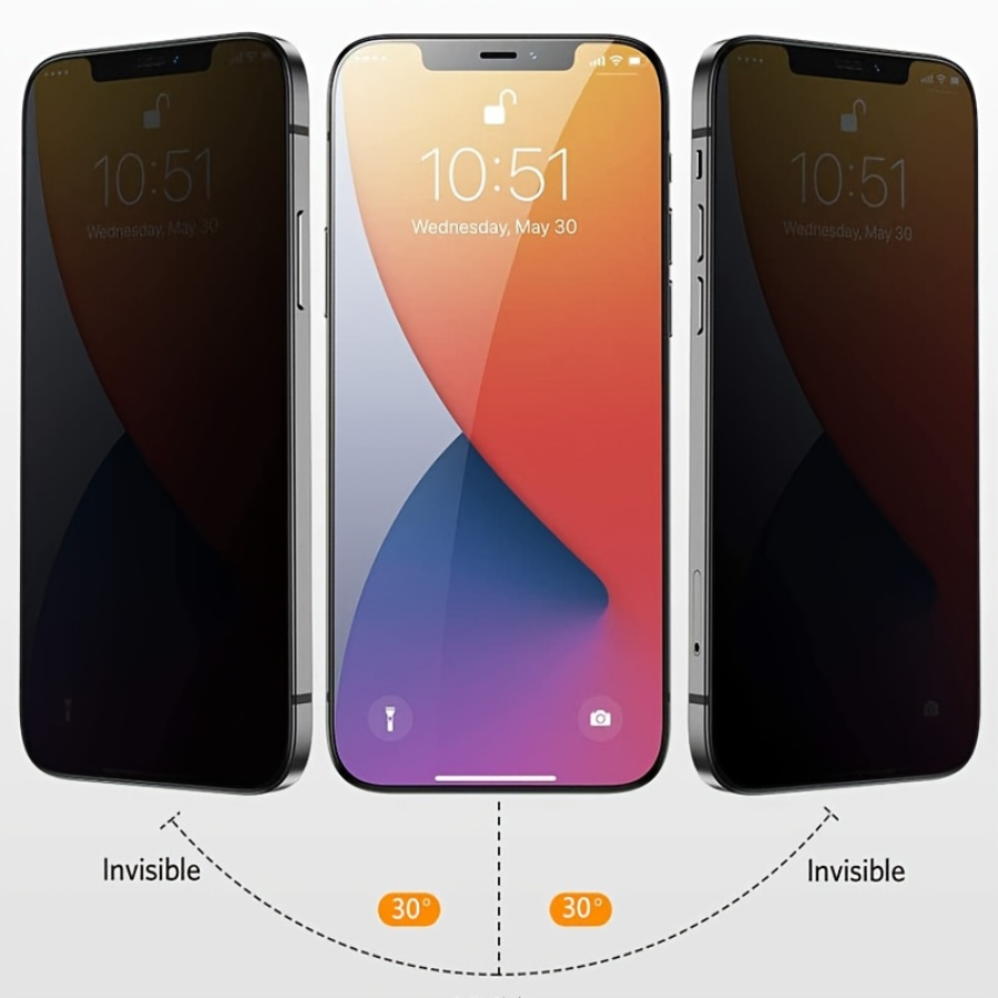 Protecteur d'écran anti-espion pour iPhone, verre de confidentialité, filtre peeping, verre guatémaltèque, 11, 12, 13, 14 Pro Max, 2 pièces n° 2
