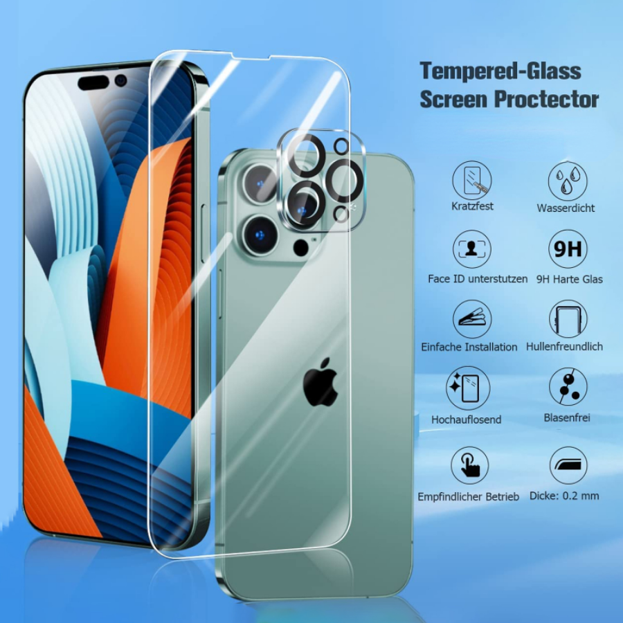 Protecteur d'écran en verre transparent Guatemala, iPhone 11 12 13 14 Pro Max, 5 pièces n° 5