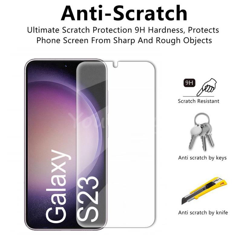 Film protecteur d'écran en verre trempé pour Samsung Galaxy S23 FE, S22, S21 Plus, S22 Plus, S20, S23 FE, verre du Guatemala n° 2