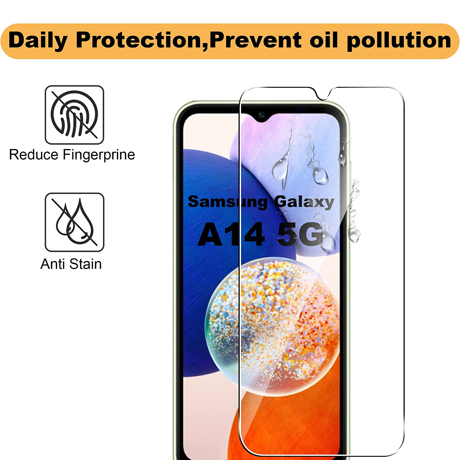 Protecteur d'écran, 2 ou 4 pièces, Film en verre trempé pour Samsung Galaxy A14 M14 F14 5G n° 4