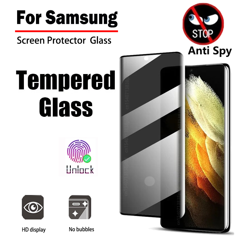 Film de protection d'écran anti-espion pour Samsung Galaxy S23 Ultra, verre de confidentialité, déverrouillage des empreintes digitales, 5G, S22, S21 Plus, Note 20, Guatemala n° 1