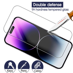 Protecteur d'écran en verre Guatemala 9H pour iPhone, film de protection de sécurité, couverture pour iPhone 13 Pro Max, 14 Pro Max, 13 Mini, 4 pièces small picture n° 3