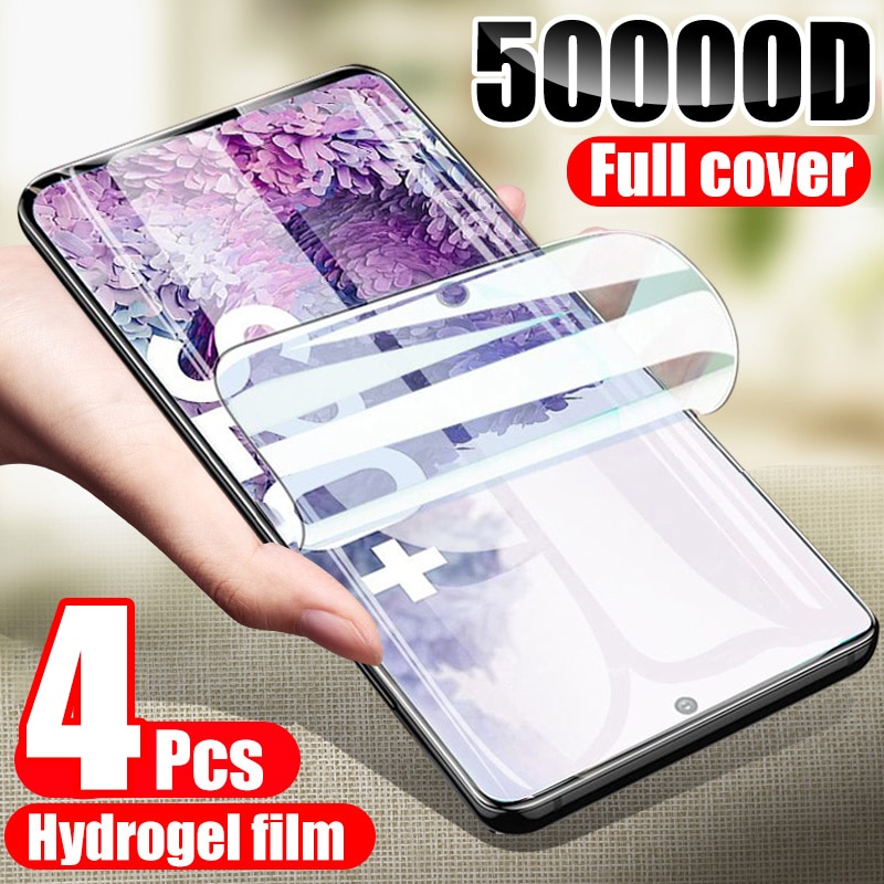 Protecteur d'écran en film hydrogel pour Samsung Galaxy, S10, S20, S21, S22 Plus, S23 Ultra FE, Note 20, 8, 9, 10, 4 pièces n° 1