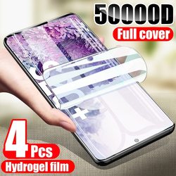 Protecteur d'écran en film hydrogel pour Samsung Galaxy, S10, S20, S21, S22 Plus, S23 Ultra FE, Note 20, 8, 9, 10, 4 pièces