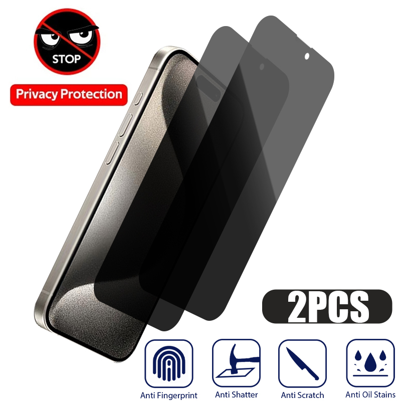 Protecteur d'écran anti-espion pour iPhone, verre guatémaltèque pour iPhone 15, 14, 13, 12, 11, XS Pro Max, X, R, 7 Plus, SE, 2022, 2020, 2 pièces n° 1